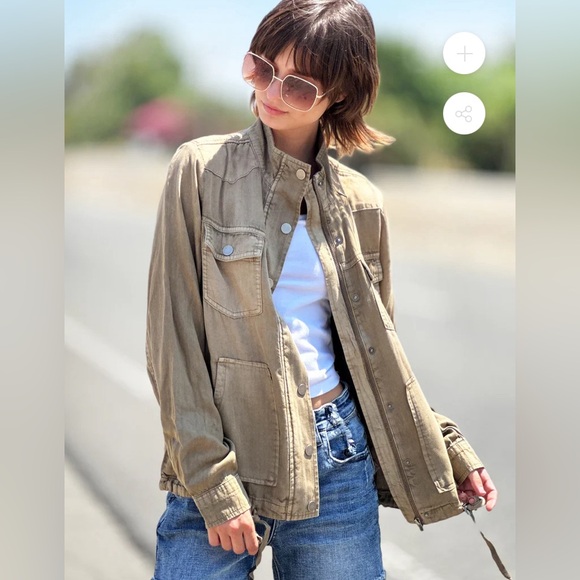 NWT $129 Billy T Shop Navigate Tencel Utility Jacket size S - Picture 2 of 8